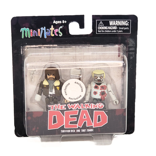Minimates Toys R Us exclusive The Walking Dead Survivor Rick & Shot Zombie 2PK