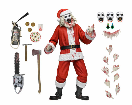 NECA Terrifier 3 - 7" Scale Action Figure - Ultimate Santa Suit Art the Clown (Bloody Version)
