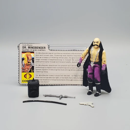 Hasbro (1986) GI JOE DR. MINDBENDER (v1) action figure complete with file card