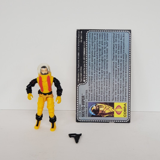 Hasbro (1990) GI JOE Secto Viper BUGG Driver action figure complete with file card