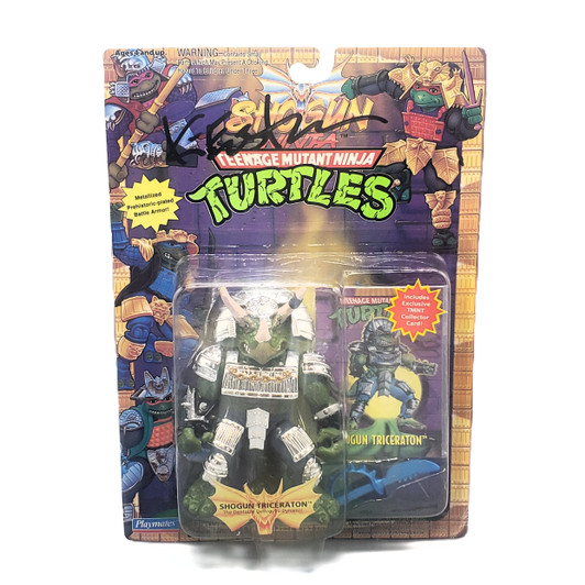Playmates (1994) TMNT Shogun Ninja Shogun Triceraton SIGNED KEVIN EASTMAN COLLECTION