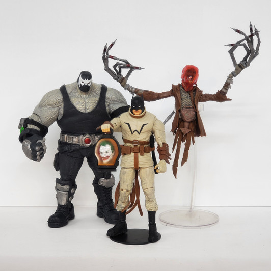 McFarlane DC Multiverse Batman: Last Knight on Earth Batman, Bane and Scarecrow action figure set (no package)