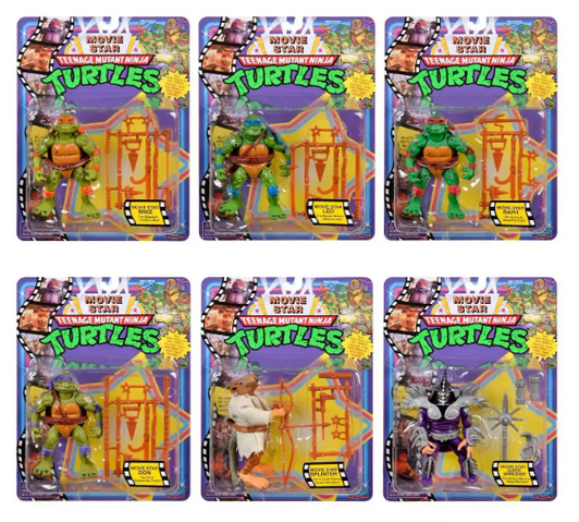 Playmates TMNT MOVIE (1990) STAR TURTLES action figure box set