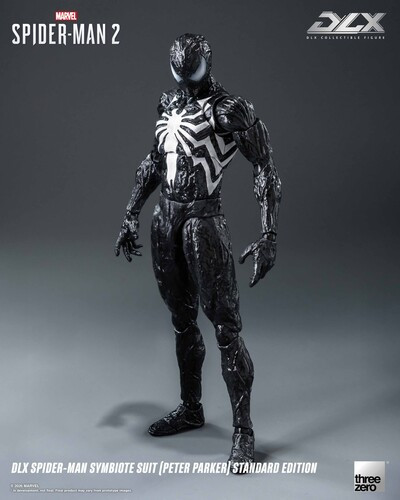 Threezero - Marvel's Spider-Man 2 -DLX - Spider-Man Symbiote Suit (Peter Parker) Standard Edition Action Figure
