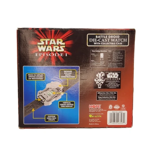 Hope Industries Star Wars  Battle Droid Die-Cast Watch with collectors case