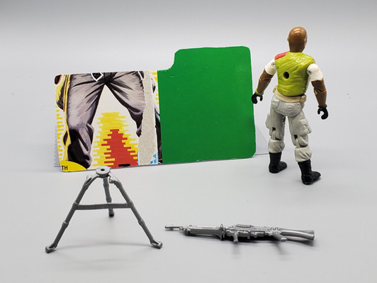Hasbro (1986) GI JOE ROADBLOCK (v2) HEAVY MACHINE GUNNER  action figure complete with file card
