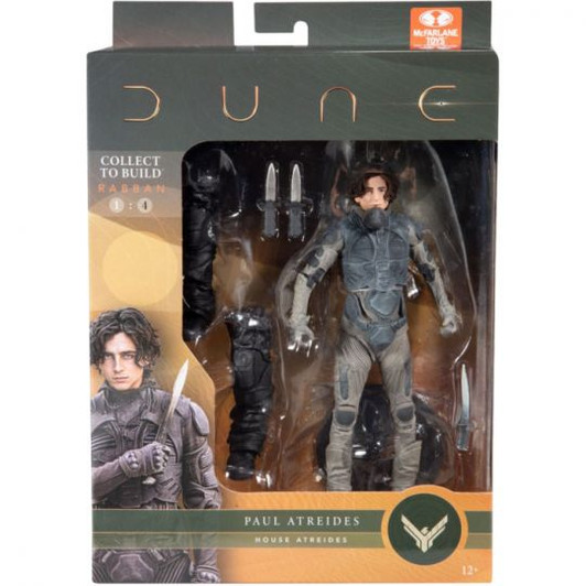 McFarlane Toys Dune Paul Atreides 7-inch Action Figure with Build-A Glossu ‘Beast’ Rabban Figure Parts