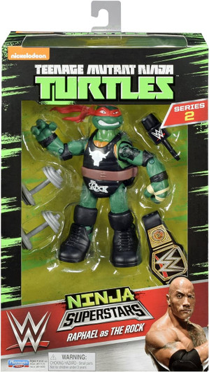 Teenage Mutant Ninja Turtles WWE Ninja Super Stars: Raph as The Rock Figure