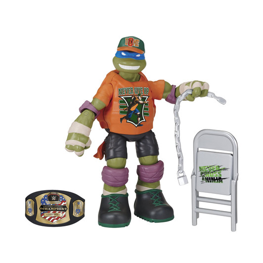 Teenage Mutant Ninja Turtles WWE Ninja Super Stars: Leonardo as John Cena action figure