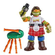 Teenage Mutant Ninja Turtles WWE Ninja Super Stars: Michelangelo as Rowdy Roddy Piper action figure