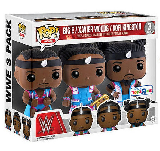 Funko Pop! WWE Big E / Xavier Woods / Kofi Kingston 3-Pack (Toys R Us)