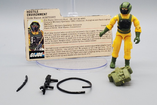 Hasbro (1985) GI JOE AIRTIGHT action figure complete with file card