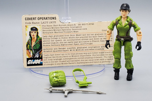 Hasbro (1985) GI JOE Lady Jaye action figure complete with file card