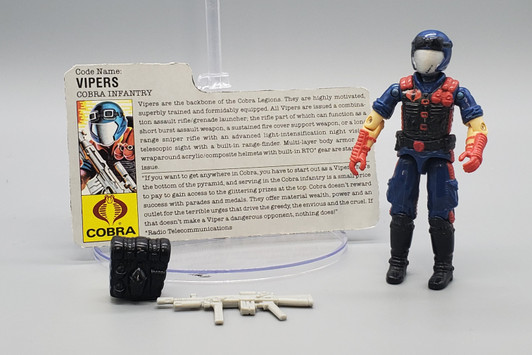 Hasbro (1986) GI JOE VIPERS (v1) COBRA INFANTRY  action figure complete with file card
