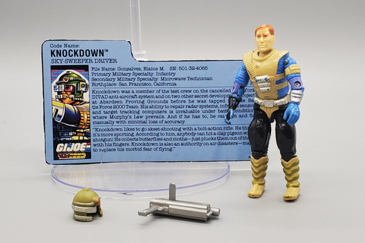 Hasbro (1987) GI JOE Battle Force 2000 Knockdown  action figure complete with file card