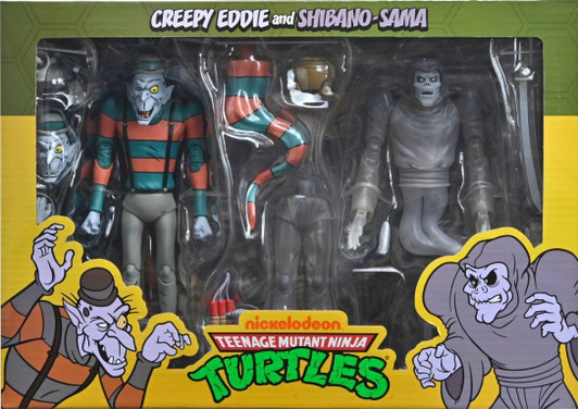 NECA Teenage Mutant Ninja Turtles Cartoon Creepy Eddie and Shibano-Sama 7" Scale Action Figure - 2pk