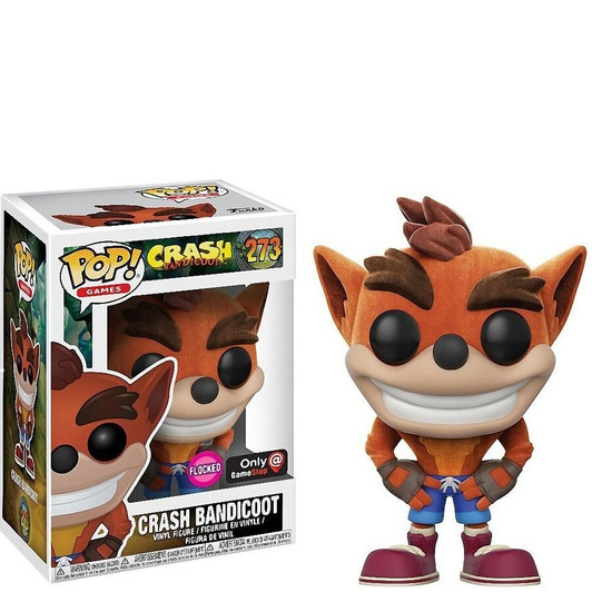 Funko Pop! Games: Crash Bandicoot (Flocked) #1595 (GameStop Exclusive)