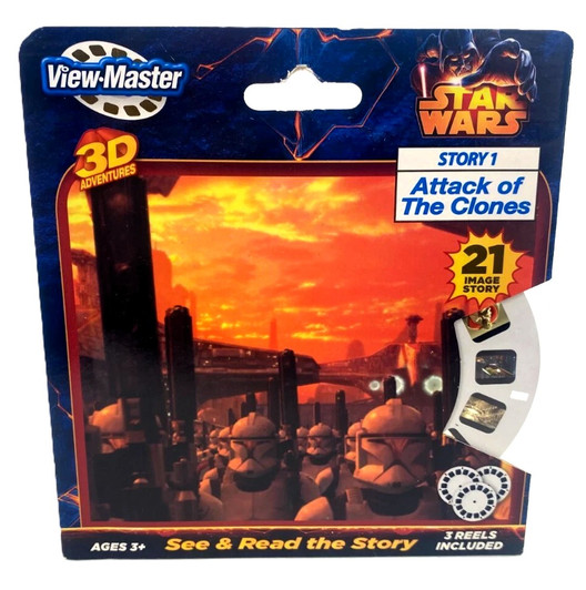 View-Master Star Wars Story 1 Attack of the Clones 3D adventure reels