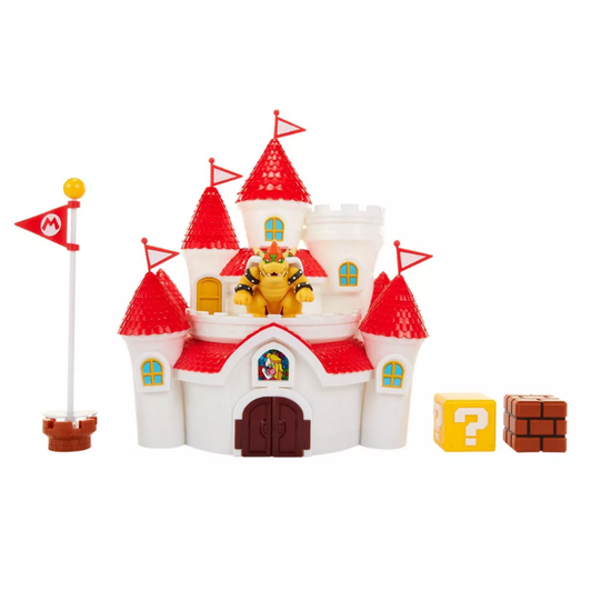 Nintendo 2.5'' Deluxe Mushroom Kingdom Castle Action Figure Playset