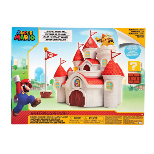 Nintendo 2.5'' Deluxe Mushroom Kingdom Castle Action Figure Playset