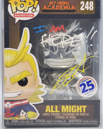 Funko POP! Animation My Hero Academia ALL MIGHT CHROME #248 CHRIS SABAT SIGNED