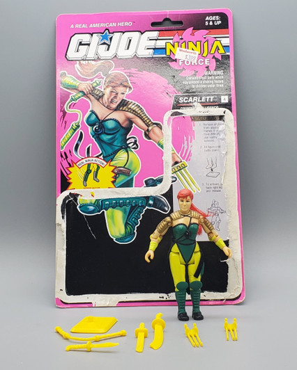 Hasbro (1993) GI JOE Ninja Force Scarlett action figure with card