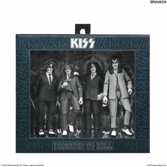 KISS - 7 Inch Scale Action Figure - Dressed to Kill Album Cover 4 Pack