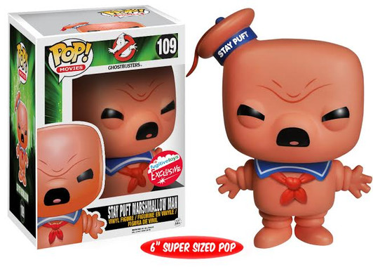 Funko Pop! Movies Ghostbusters Stay Puft Marshmallow Man #109 Fugitive toys exclusive with Hard collectors case