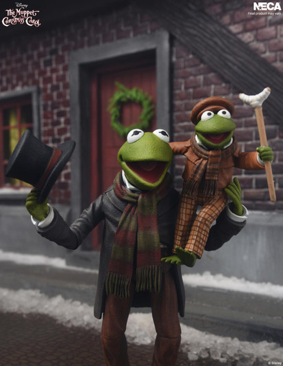 THE MUPPETS - 7 INCH SCALE ACTION FIGURE - MUPPET CHRISTMAS CAROL ULTIMATE KERMIT AS BOB CRATCHIT