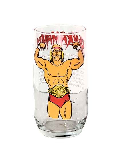 WWF 1985 HULKAMANIA Hulk Hogan glass