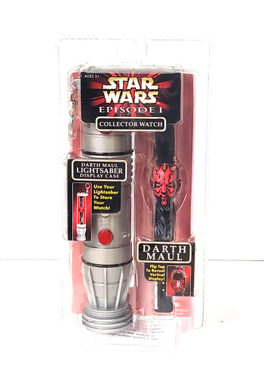 Hope Industries (1999) Star Wars Episode 1 Darth Maul Collector Watch with Darth Maul Lightsaber Display Case