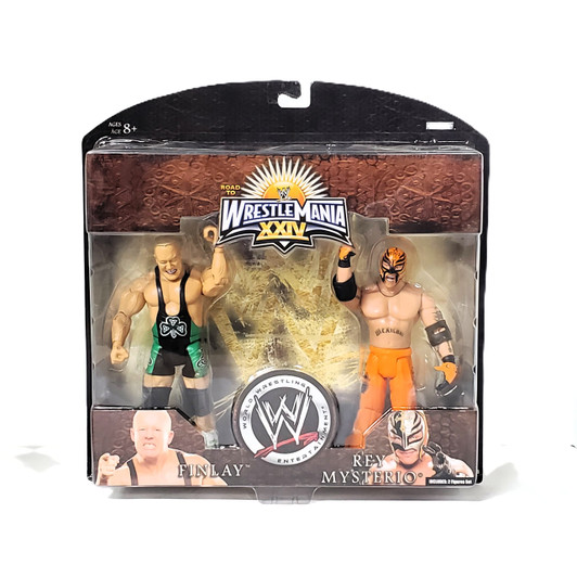 Jakks (2008) WWE Road To Wrestlemania XXIV Finlay And Rey Mysterio Action Figure 2-Pack