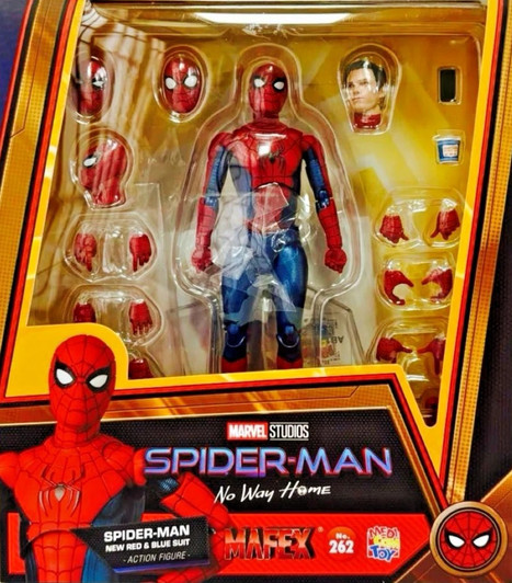 Medicom MAFEX No. 262 Spider-Man No Way Home Red and Blue Suit action figure