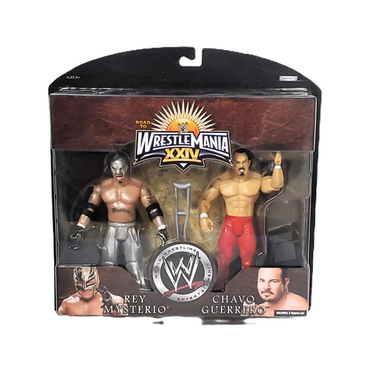 Jakks (2007) WWE Road To Wrestlemania XXIV Rey Mysterio And Chavo Guerrero Action Figure 2-Pack
