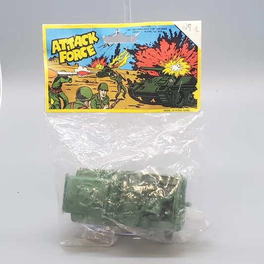 Attack Force (1980) Classic Green Army Men and Jeep Rack Toy