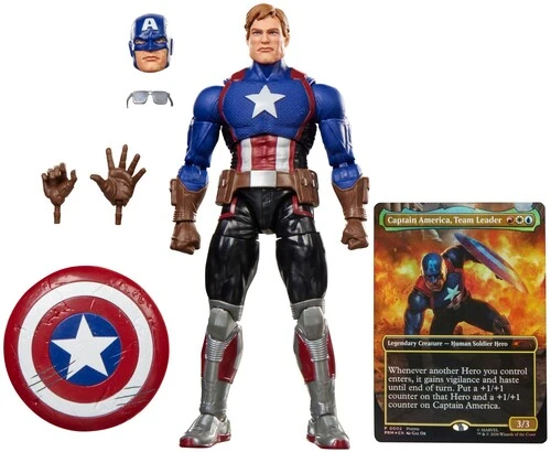 Marvel Super Heroes x Magic: The Gathering - Marvel Legends - Captain America (Avengers: Twilight) Action Figure & Exclusive Foil Trading Card
