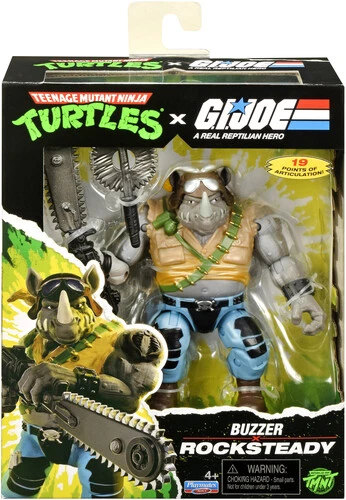 Teenage Mutant Ninja Turtles x G.I. Joe - Buzzer x Rocksteady Action Figure (TMNT)