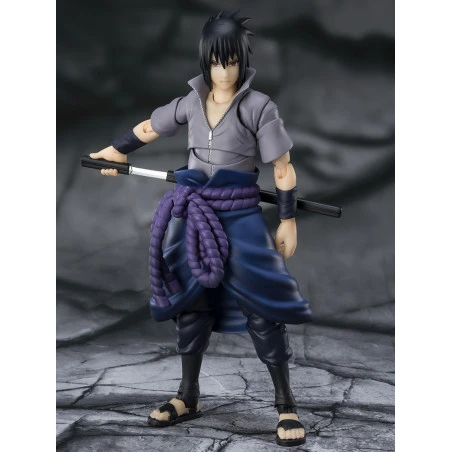 Bandai S.H. Figuarts Naruto He Who Bears All Hatred Sasuke Uchiha Action Figure (Open Box)