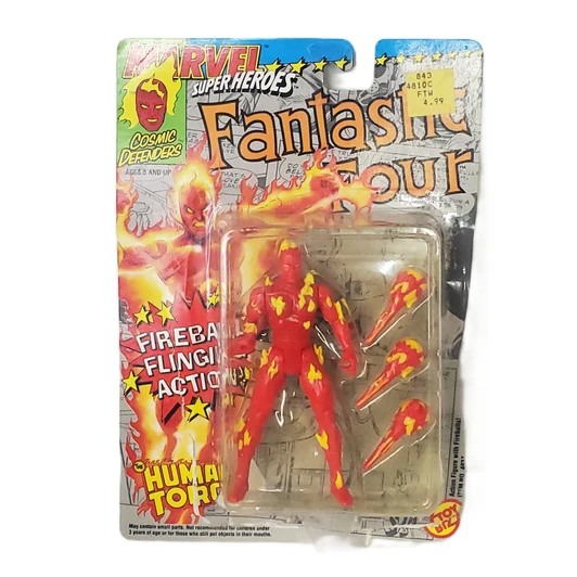 ToyBiz (1992) Marvel Super Heroes Human Torch Action figure (open package)