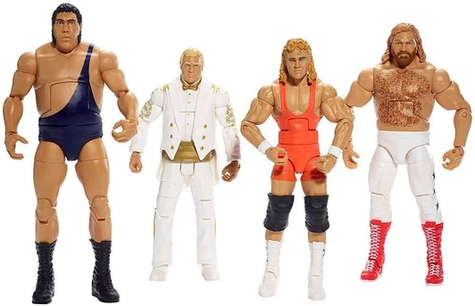 WWE Hall of Fame Exclusive 4-Pack Set Heenan Family Andre The Giant, Bobby, Mr Perfect, Big John Studd by Mattel