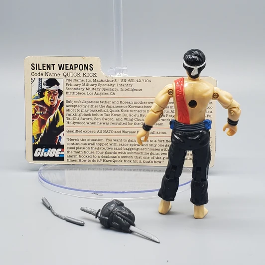 Hasbro (1985) GI JOE Quick Kick action figure complete with file card