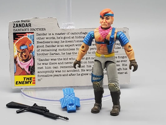 Hasbro (1986) GI JOE Zandar action figure complete with file card