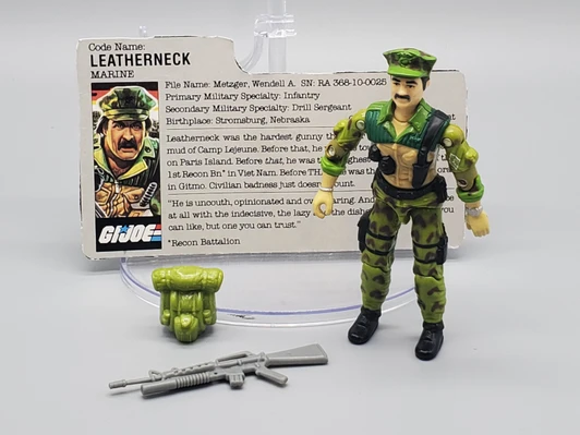GI Joe (1986) Leatherneck action figure with file card