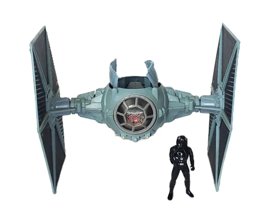 Hasbro (1997) Star Wars POTF TIE-Fighter and Tie Fighter Pilot action figure (No package)