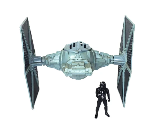 Hasbro (1997) Star Wars POTF TIE-Fighter and Tie Fighter Pilot action figure (No package)