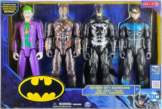 Batman 12-inch Action Figure 4-Pack Gotham City Guardians The Joker, Talon, Batman and Nightwing