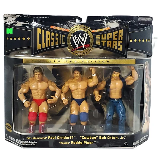 Jakks (2006) WWE Classic Super Stars Champion Series 3-Pack Mr Wonderful Paul Orndorff Cowboy Bob Orton Jr. Rowdy Roddy Piper