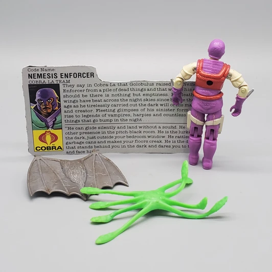 Hasbro (1987) GI JOE NEMESIS ENFORCER 3.75" action figure complete with file card
