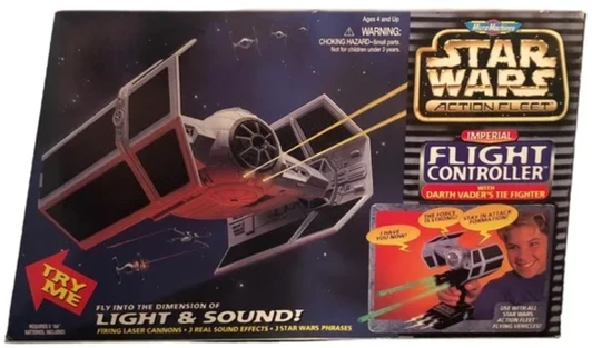 Galoob Star Wars Action Fleet Imperial Flight Controller with Darth Vader's Tie Fighter