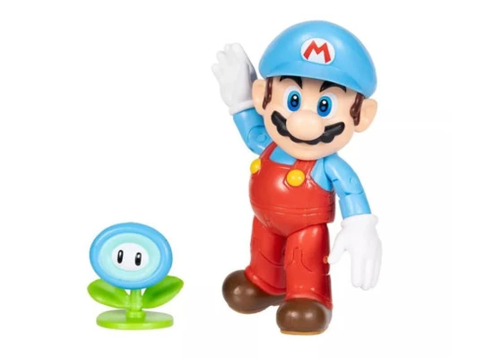Jakks Nintendo Super Mario Ice Mario With Ice Flower 4" Action Figure